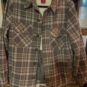 Merona men’s S lined flannel button jacket